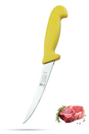 SMI Solingen Ausbeinmesser gebogen Flexibel 6 Zoll Fleischmesser Metzgermesser Edelstahl Klinge - Hergestellt in Deutschland