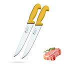 SMI 2 Stück Küchenmesser Solingen 8 Zoll Metzgermesser Fleischermesser Kochmesser Edelstahl Schlachtermesser - Made in Germany