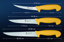 SMI Solingen 3 Stück Küchenmesser Set Ausbeinmesser Metzgermesser Kochmesser Fleischermesser Edelstahl Schlachtermesser - Made in Germany