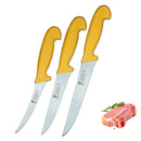SMI Solingen 3 Stück Küchenmesser Set Ausbeinmesser Metzgermesser Kochmesser Fleischermesser Edelstahl Schlachtermesser - Made in Germany