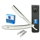 SMI Rasiermesser mit Wechselklinge Rasiermesser Herren Edelstahl Barber Rasierer Bart Rasierer Friseur Rasier Messer Bartmesser mit 100 Derby Klingen + Etui