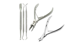 Nagelhautzange Fußpflegeset Nagelhautzange, Eckenzange, Nagelhautschieber, Eckenheber Hand- und Fußpflegeset, 5-tlg., mit Nagelheber Fußpflege set