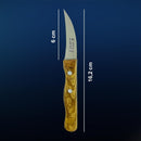 SMI 2-tlg Solingen Küchenmesser Set – Olivenholz Schälmesser, gebogenes und gerades Gemüsemesser & Obstmesser, Kleine kneipchen messer & Allzweckmesser, nicht spülmaschinenfest