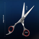 SMI Friseurschere Linkshänder 6,5 Zoll - Haarschneideschere aus Edelstahl mit Razor Edge, Professionelle Haarschere für Damen und Herren, Frisör Schere für präzises Haare schneiden