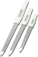 SMI 3-tlg Saphirnagelfeile Set Solingen Saphir Nagelfeilen Doppelseitige Maniküre Pediküre Nagelfeile Fein/Grob - Made in Germany