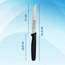 SMI 6-teiliges Frühstücksmesser Set Solingen Brötchenmesser Wellenschliff Tomatenmesser Küchenmesser Schwarz Made in Germany (6 Stück)