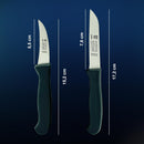 SMI 2er Set Schälmesser Solingen - Kleine kneipchen messer, Gemüsemesser & Obstmesser, gebogen und gerade, Made in Germany, Edelstahl Klingen, Premium Küchenmesser
