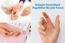 SMI 4 Stück Solingen Saphirnagelfeile Set Saphir Nagelfeilen Doppelseitige Maniküre Pediküre Nagelfeile Fein/Grob - Made in Germany