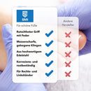 SMI - 4-tlg Nagelzange mit doppelter Übersetzung Fussnagelzange für dicke und starke Nägel - Fußpflege Set fußnagelzange + 1 Nagelhautschieber + 2 Eckenheber Nagelheber Exkavator Profi Edelstahl