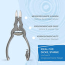 SMI Fußnagelzange 16 cm – Profi Nagelzange mit doppelter Übersetzung – Edelstahl Nagelknipser für harte & eingewachsene Nägel – Maniküre & Pediküre Werkzeug mit Etui