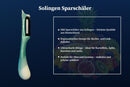 SMI Sparschäler Solingen Kartoffelschäler, Gemüseschäler, Universalschäler, Küchenschäler, Grün-Weiß – Rechts- und Linkshänder nach Klingen wechseln, Präzises Schälen