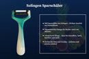 SMI Sparschäler Solingen Kartoffelschäler, Gemüseschäler, Universalschäler, Küchenschäler, Grün-Weiß – Präzises Schälen, Größe 15,5 cm