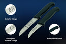 SMI 2er Set Schälmesser Solingen - Kleine kneipchen messer, Gemüsemesser & Obstmesser, gebogen und gerade, Made in Germany, Edelstahl Klingen, Premium Küchenmesser