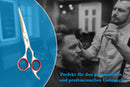 SMI Friseurschere Linkshänder 6,5 Zoll - Haarschneideschere aus Edelstahl mit Razor Edge, Professionelle Haarschere für Damen und Herren, Frisör Schere für präzises Haare schneiden