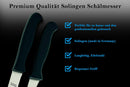 SMI 2er Set Schälmesser Solingen - Kleine kneipchen messer, Gemüsemesser & Obstmesser, gebogen und gerade, Made in Germany, Edelstahl Klingen, Premium Küchenmesser
