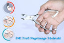 SMI 4 tlg Fußpflege Set Halb kopfschneider fußnagelzange Nagelheber Eckenheber Exkavator Profi Nagelhautschieber Edelstahl Pediküre Werkzeuge