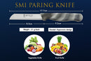 SMI 24-tlg Solingen Küchenmesser Wellenschliff Allzweckmesser Gemüsemesser Schälmesser Obstmesser Germany Messer - Schwarz-Weiß