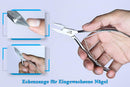 SMI 4 tlg Eckenzange Eckennagelzange Nagelzange für eingewachsene Nägel Fußpflege Set Nagelhautschieber Eckenheber Eckenheber Exkavator Profi Edelstahl