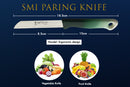 Schälmesser SMI 12-tlg Solingen Schälmesser Sparschäler Obstmesser Gemüsemesser Küchenmesser Wellenschliff