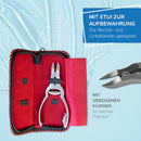 SMI Fußnagelzange 16 cm – Profi Nagelzange mit doppelter Übersetzung – Edelstahl Nagelknipser für harte & eingewachsene Nägel – Maniküre & Pediküre Werkzeug mit Etui