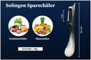 Schälmesser Solingen 12-tlg Schälmesser mit Sparschäler Gemüsemesser Obstmesser Wellenschliff, Rechts- und Linkshänder nach klingen wechseln