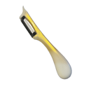 SMI Solingen 12-tlg Schälmesser Set – Schälmesser, Sparschäler, Gemüsemesser, Obstmesser & Küchenmesser mit Wellenschliff, Gold-Weiß