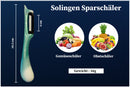SMI Solingen 12-tlg Schälmesser Set – Obstmesser & Gemüsemesser mit Wellenschliff, Sparschäler, Wechselbare Klinge für Rechts- und Linkshänder