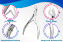 SMI - 10 cm Hautzange Nagelhautzange Nagelhautschere Maniküre Pediküre mit etui