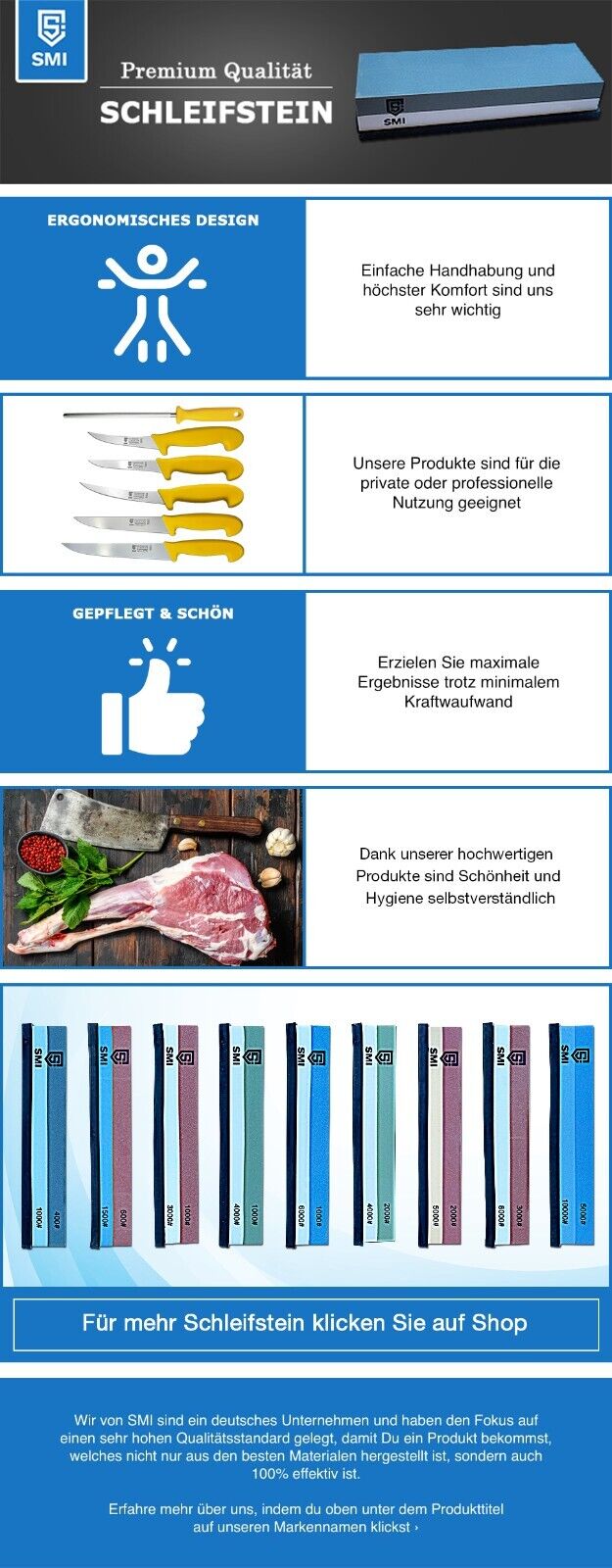 SMI - Schleifstein Schleifhilfe Wetzstein Abziehstein Schärfstein Messerschärfer