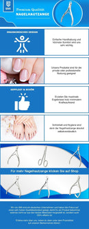 SMI - 10 cm Hautzange Nagelhautzange Nagelhautschere Maniküre Pediküre mit etui