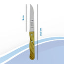 Gezackte Küchenmessergröße