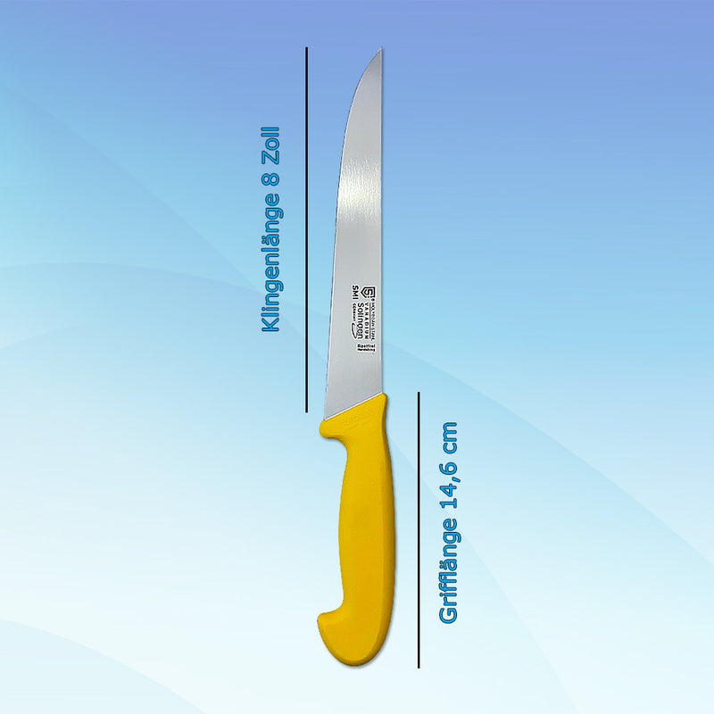 SMI 6 Stück Küchenmesser Set | Solingen Metzgermesser | Kochmesser | Fleischermesser | Wetzstahl Ausbeinmesser |  Edelstahl Schlachtermesser - Made in Germany