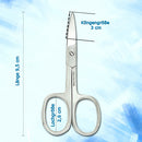 Größe einer Maniküreschere aus Edelstahl