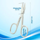 Größe einer Maniküreschere aus Edelstahl