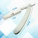 SMI Rasiermesser mit Gerader Kante Traditionell Rasiermesser Herren Barber Rasierer Bart Rasierer Rasier Messer Bartmesser mit Etui - weiße