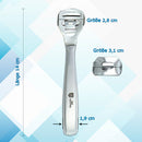 SMI Hornhauthobel Hornhaut Hobel Fußpflege Hornhautentfernung Edelstahl Hornhautentferner Fußrasierer mit 10 Ersatz klingen Pediküre Rasierer