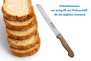 SMI Solingen Brotmesser 20 cm Wellenschliff Brötchenmesser Buchenholz Messer - Made in Germany