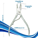 Zehennagelzange Größe