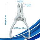 Zehennagelzange Größe